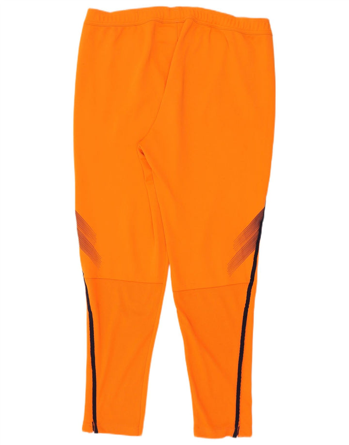 Pantaloni de trening ADIDAS Climalite pentru bărbați XL portocaliu din poliester color bloc