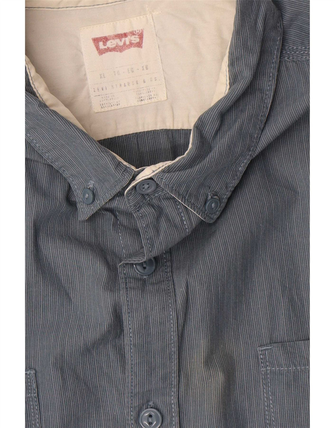 Cămașă pentru bărbați Levi's XL, bumbac cu dungi gri