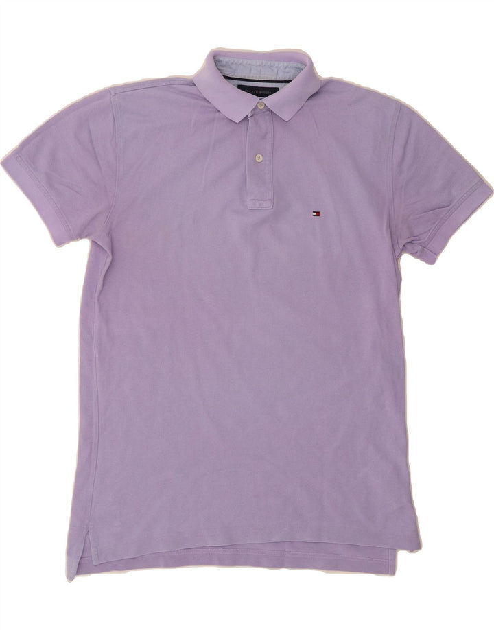 TOMMY HILFIGER Mens Polo Shirt Medium Purple Cotton Vintage Tommy Hilfiger and Second-Hand Tommy Hilfiger from Messina Hembry 