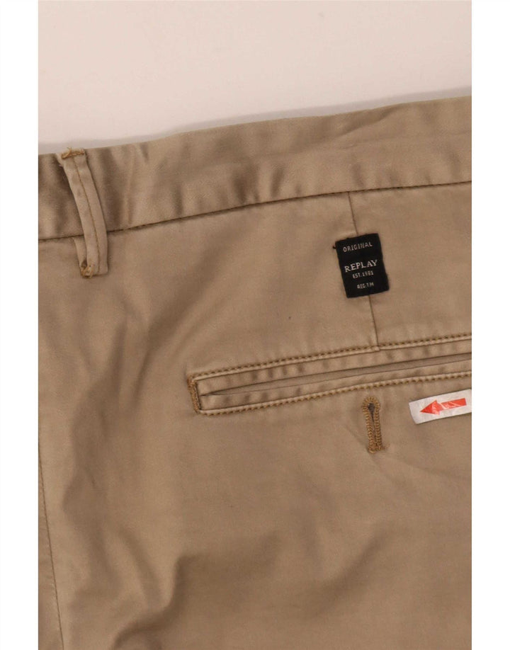 Pantaloni scurți chino pentru bărbați Replay, mari W36, bej