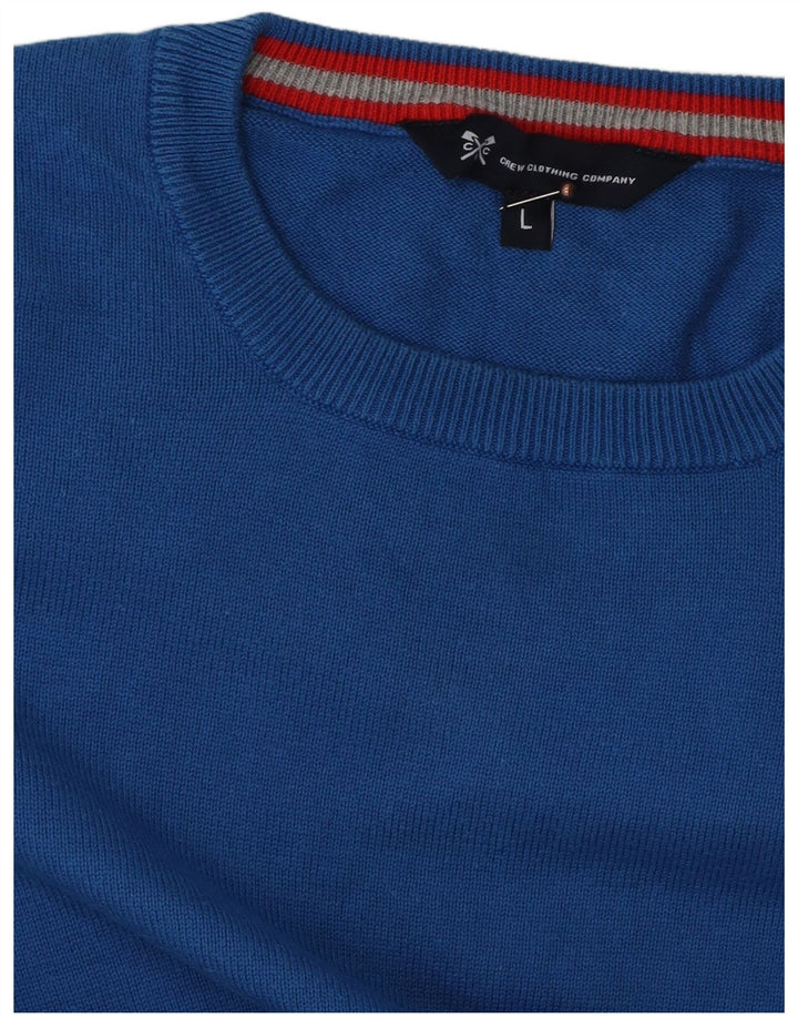 CREW CLOTHING Pulover pentru bărbați cu gât crew pulover mare albastru
