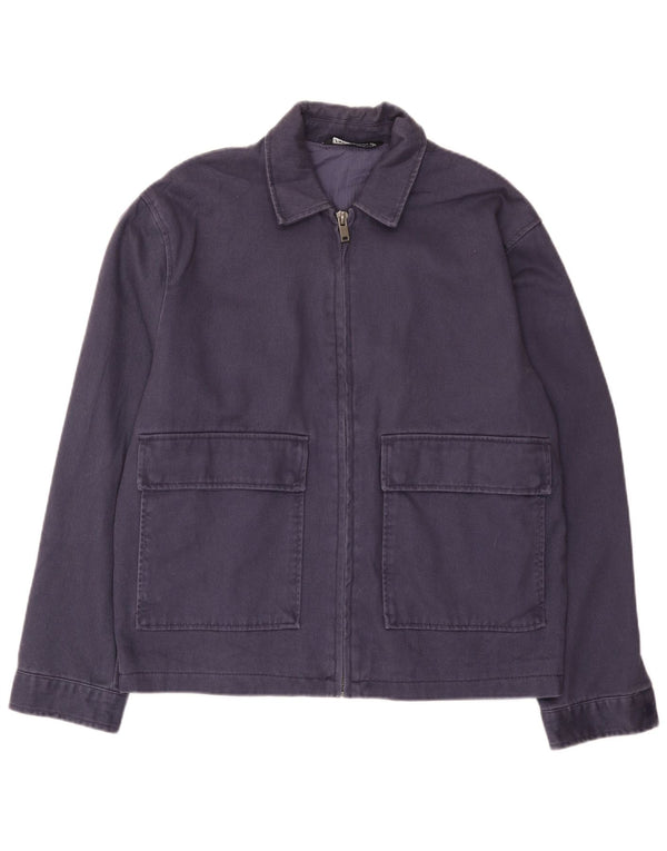 Bomber pentru bărbați Zara UK 38 Medium Bluemarin Bumbac