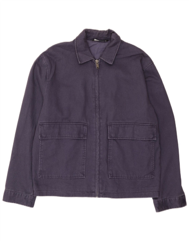 Bomber pentru bărbați Zara UK 38 Medium Bluemarin Bumbac