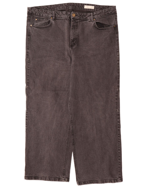 Marks & Spencer blugi pentru femei cu talie înaltă cu picioare largi UK 22 3XL W44 L29 gri