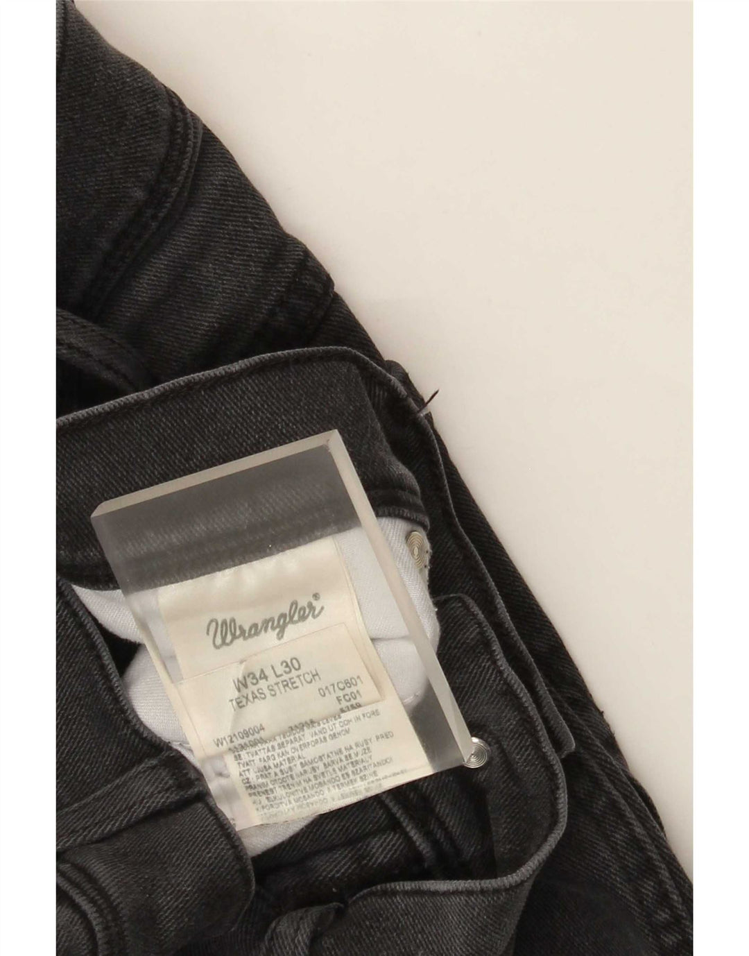 Blugi drepte stretch pentru bărbați Wrangler Texas W34 L30 bumbac gri