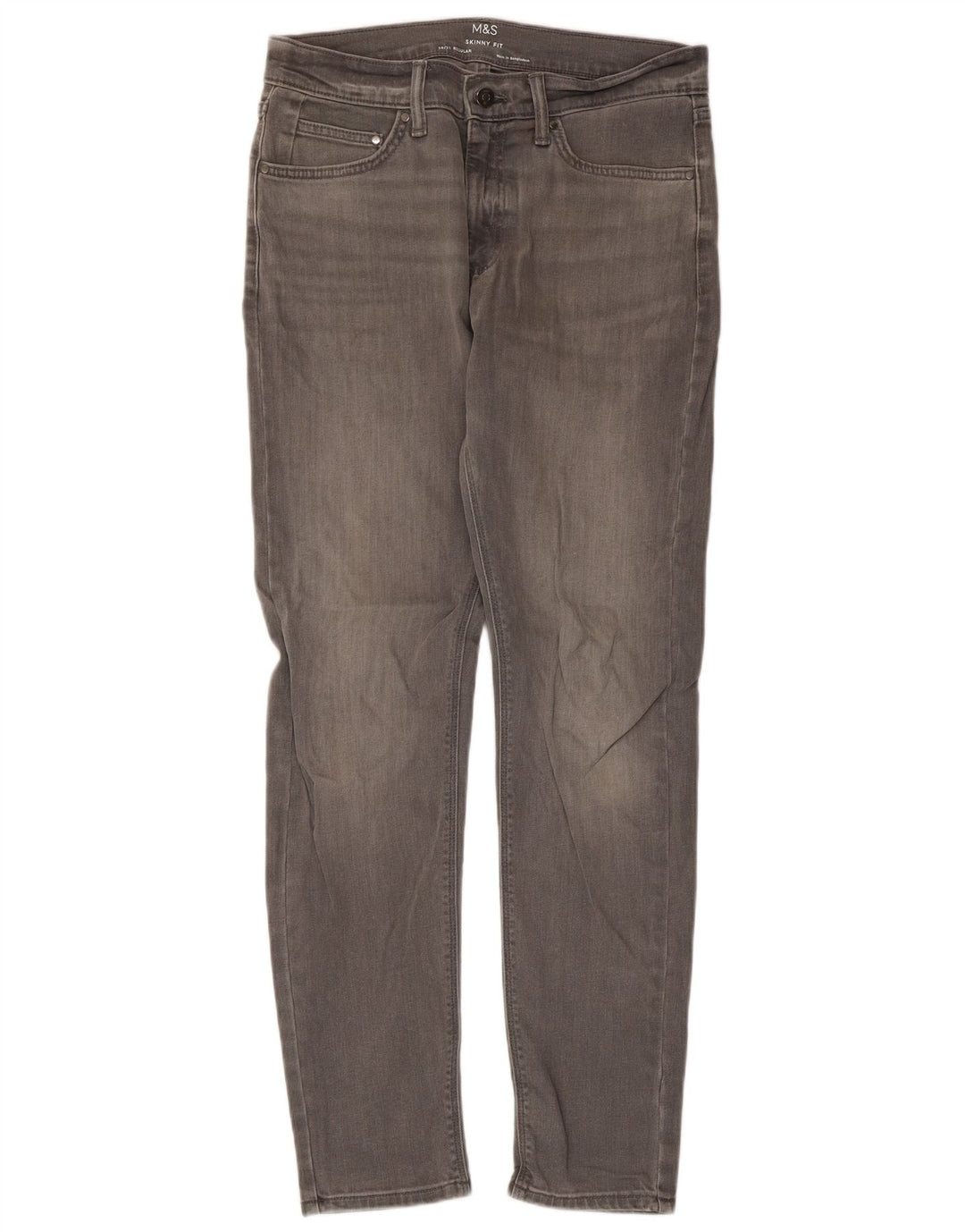 Blugi skinny pentru bărbați Marks & Spencer W30 L31 bumbac gri