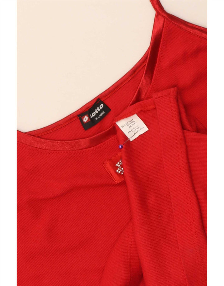 Top camis pentru femei Lotto UK 18 XL bumbac roșu