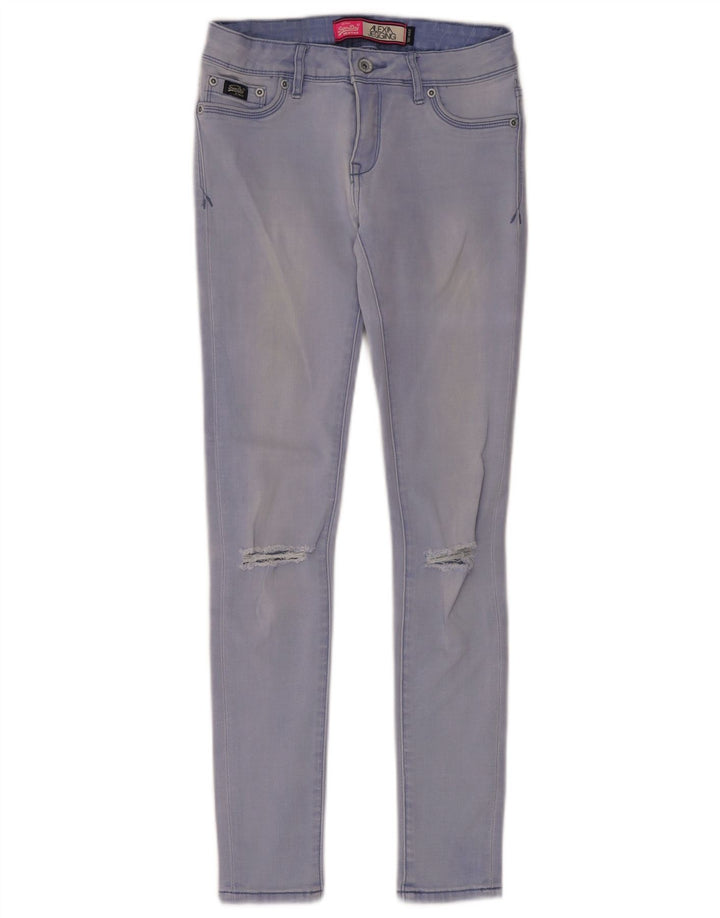 Blugi jegging distressed Alexia Superdry pentru femei W25 L30 bumbac albastru