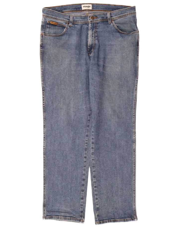 Blugi drepte pentru bărbați Wrangler Texas W38 L32 Bumbac albastru