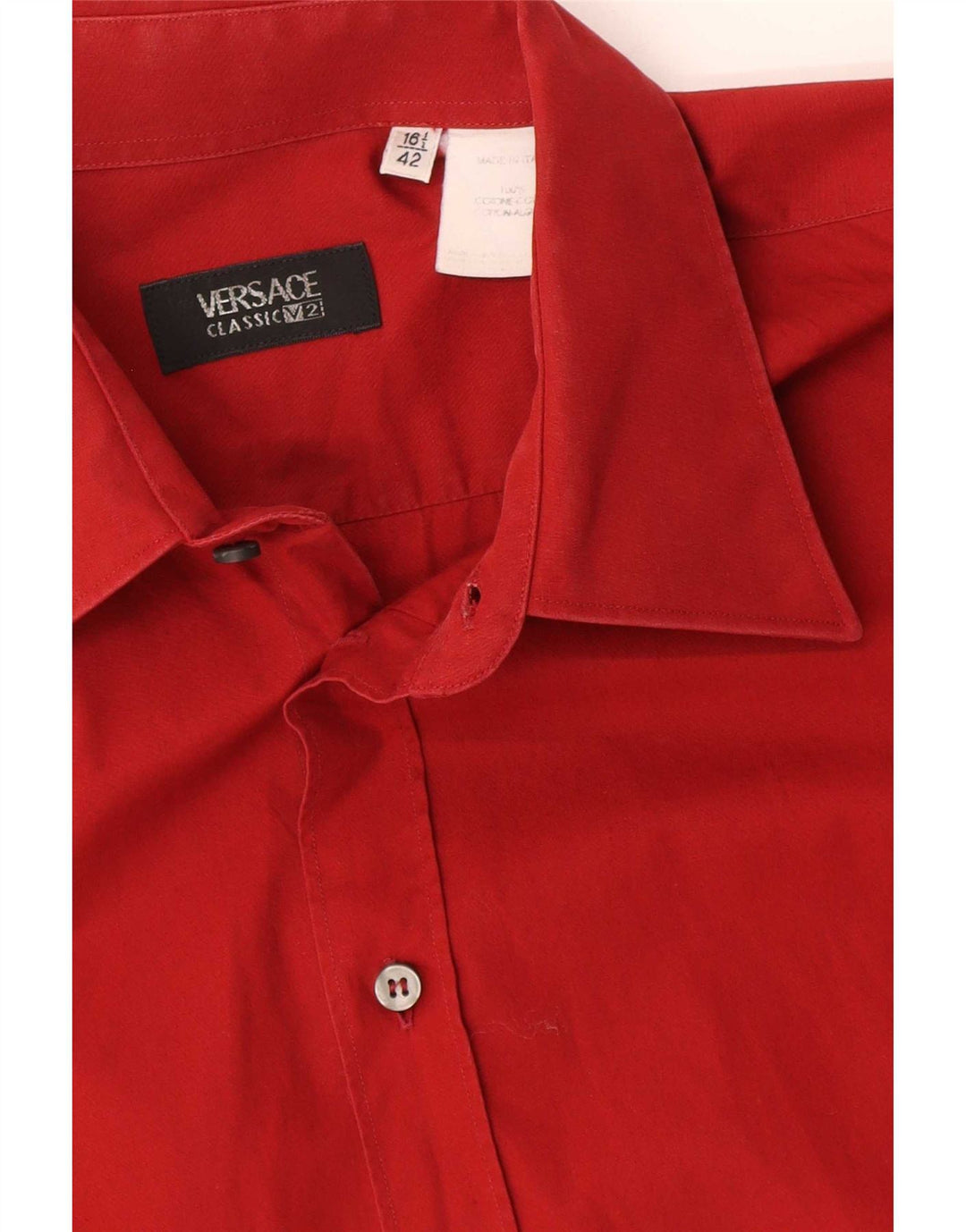 Cămașă Versace pentru bărbați Mărimea 42 16 1/2 Mare Bumbac roșu