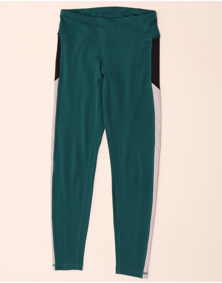 Leggings grafic Reebok pentru femei Marea Britanie 8/10 Poliester color bloc verde mic