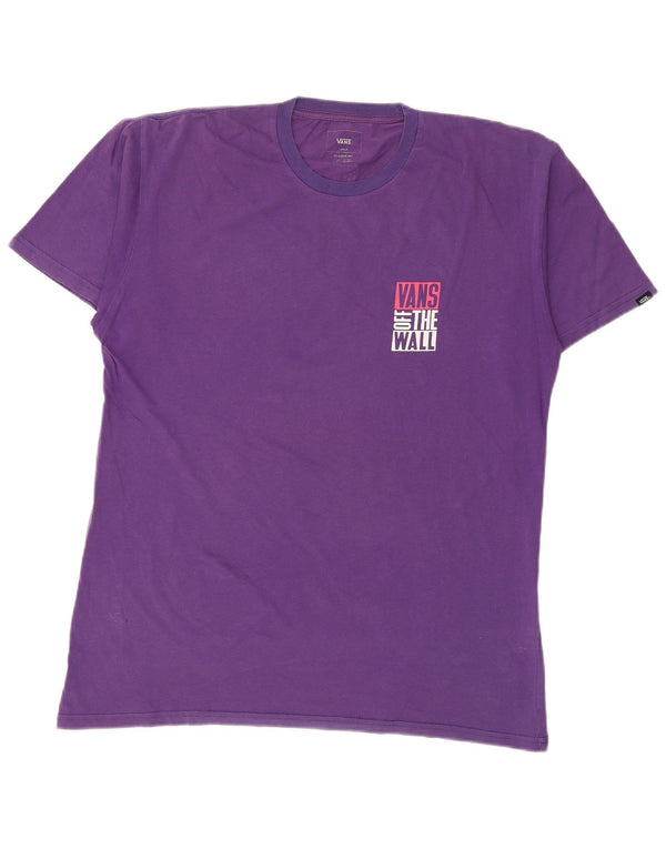 Tricou grafic pentru bărbați Vans Classic Fit Top mare din bumbac violet