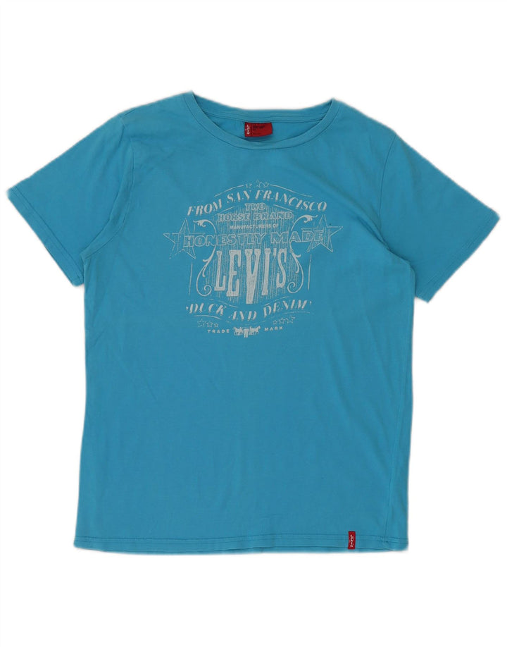 Tricou grafic LEVI'S pentru baieti Top 11-12 ani Bumbac Albastru