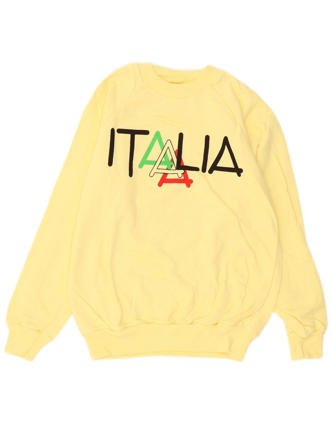 Assisi Italia Graphic Hanorac Pulover Bumbac galben mediu