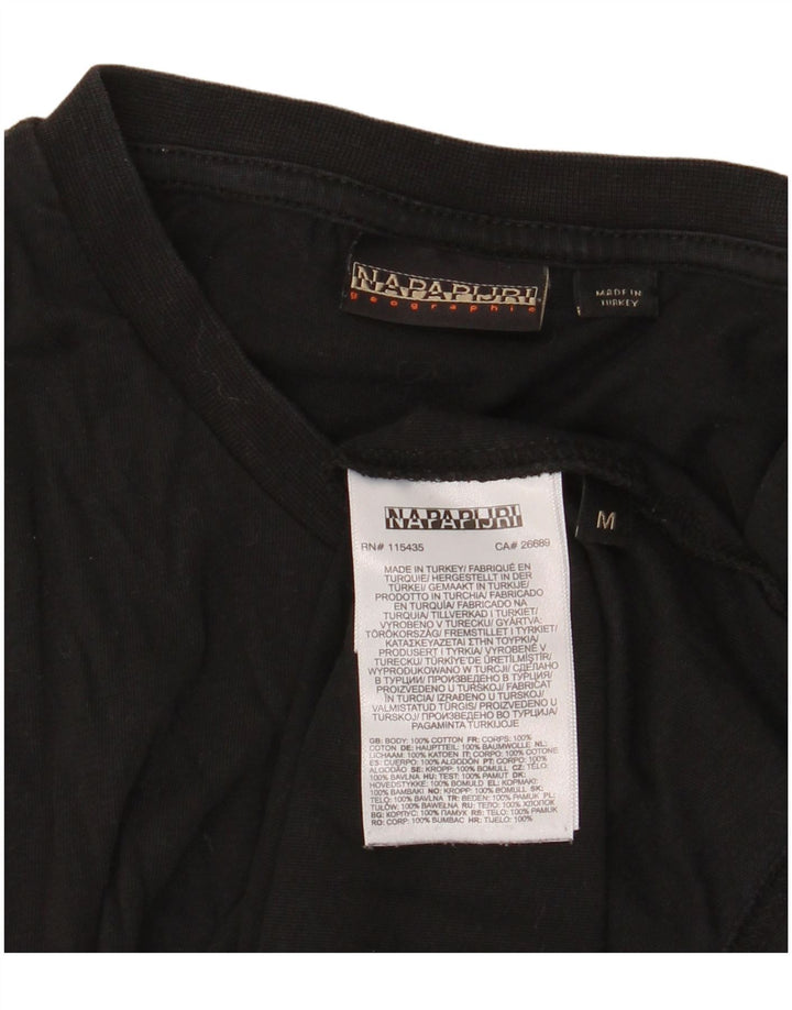 Tricou grafic pentru bărbați Napapijri Top Medium Black Bumbac