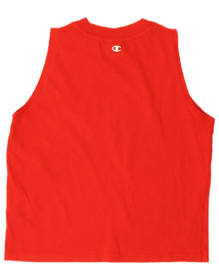 Vestă cu grafică Champion pentru femei UK 10 Small Red Bumbac