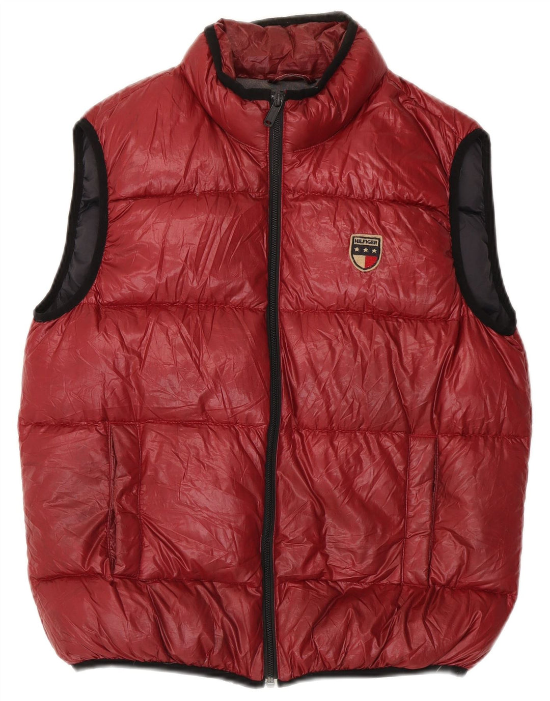 Gilet căptușit pentru bărbați Tommy Hilfiger UK 36 Poliester roșu mic