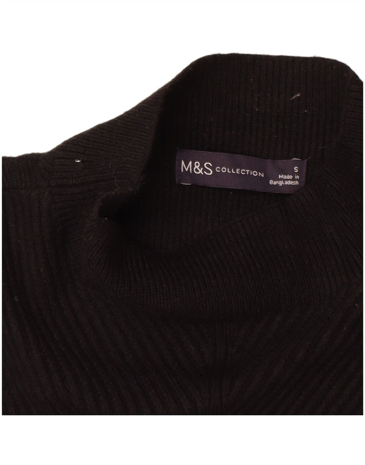 MARKS & SPENCER Pulover cu gât țestoasă pentru femei UK 10 Mic Negru