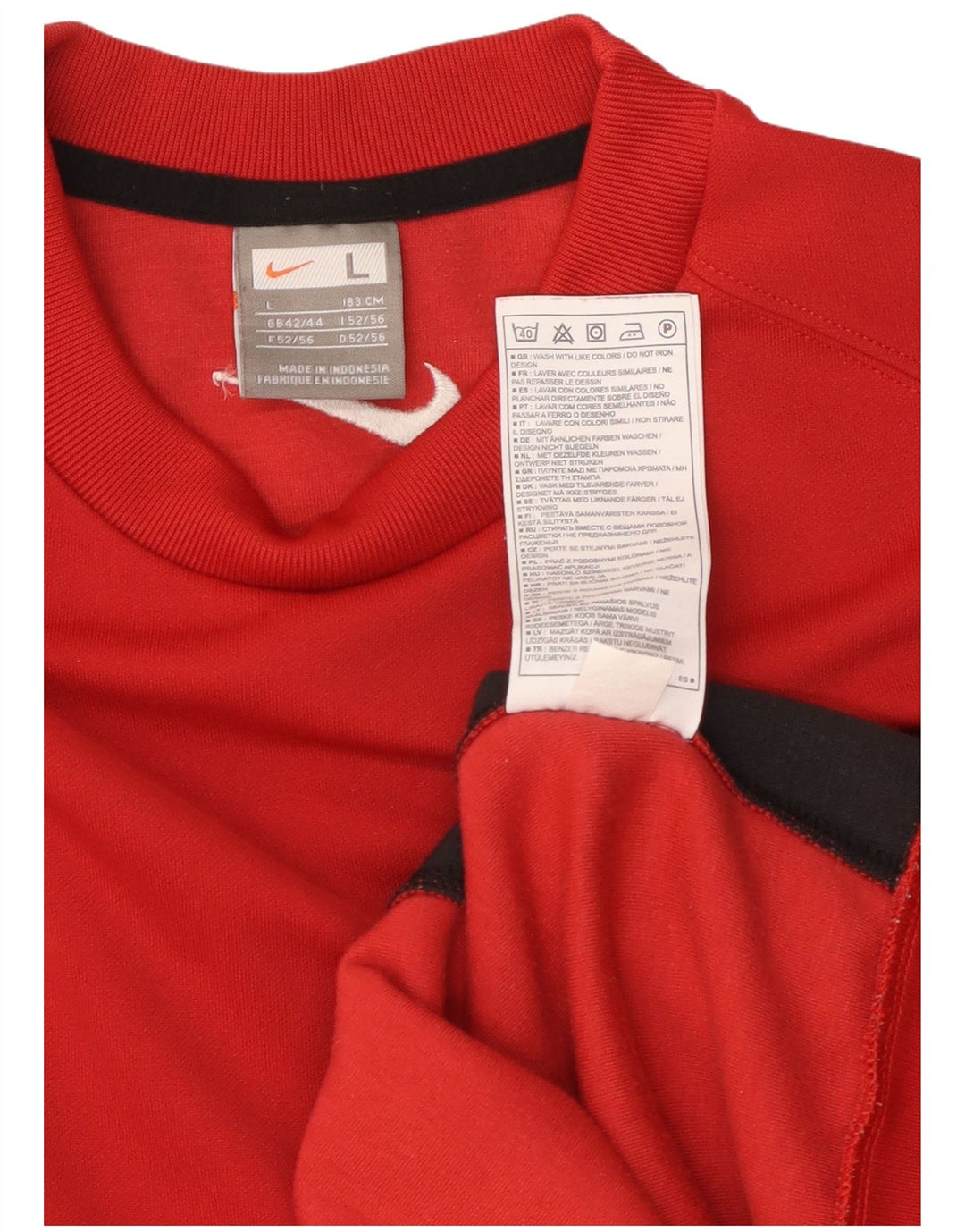 Pulover NIKE pentru bărbați, UK 42/44, mare, roșu, poliester color bloc