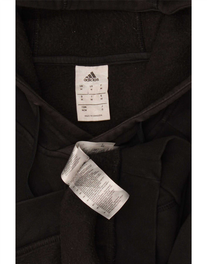 Pulover Adidas pentru bărbați, bumbac mediu negru