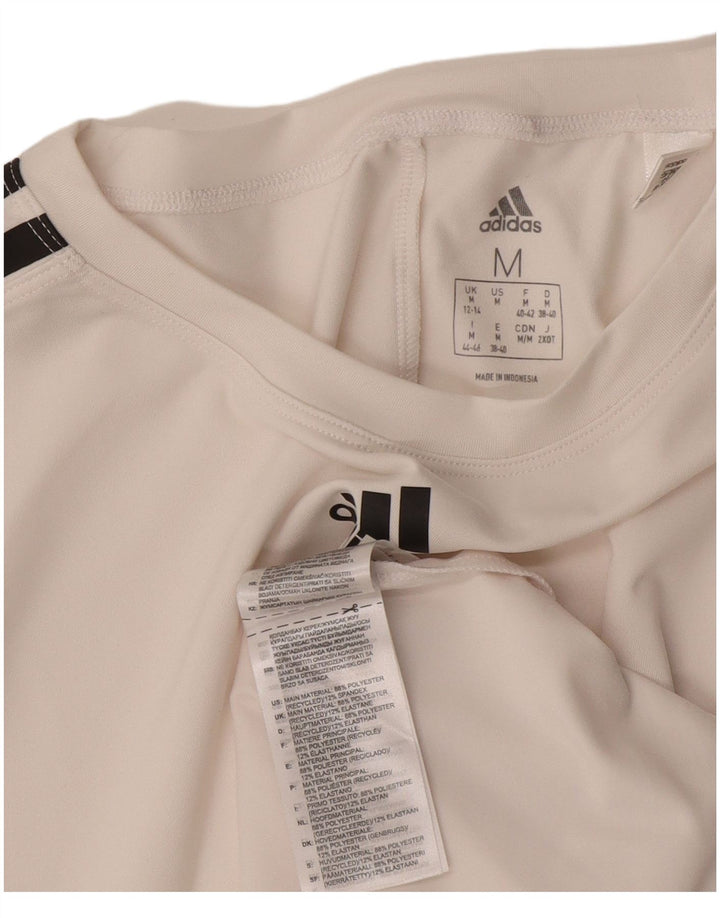 Tricou grafic Adidas pentru femei Top UK 12/14 Medium White Poliester