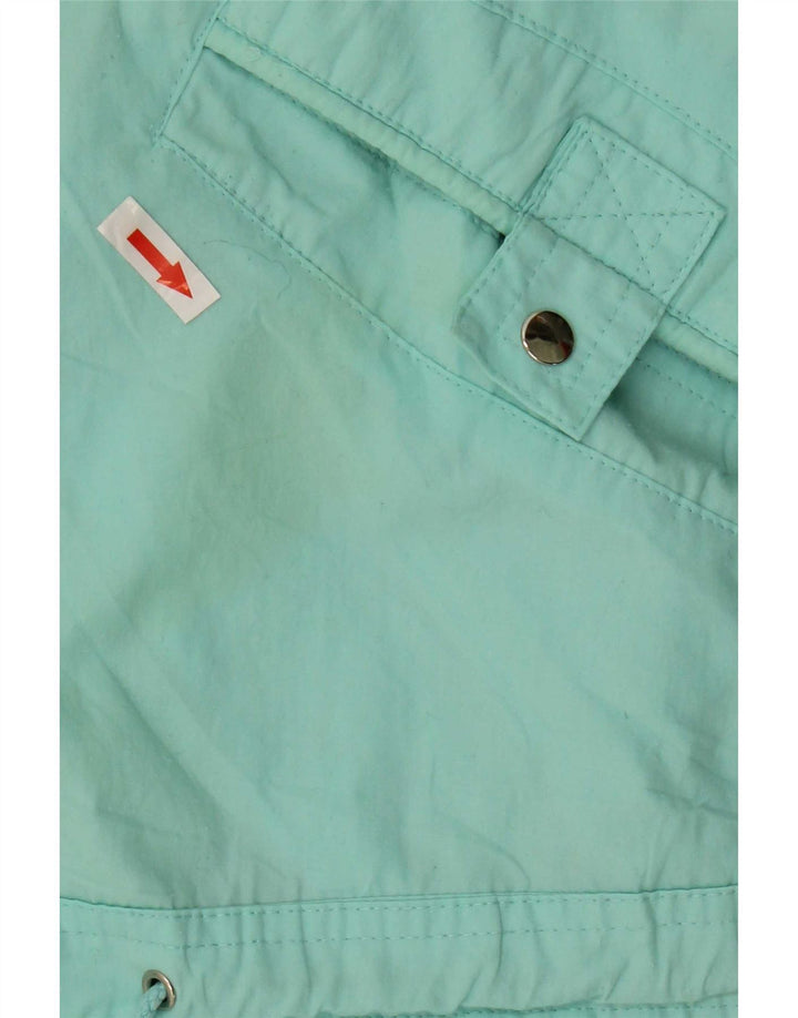 Jachetă Vintage Windbreaker pentru femei cu grafică UK 16, mare, turcoaz, poliester