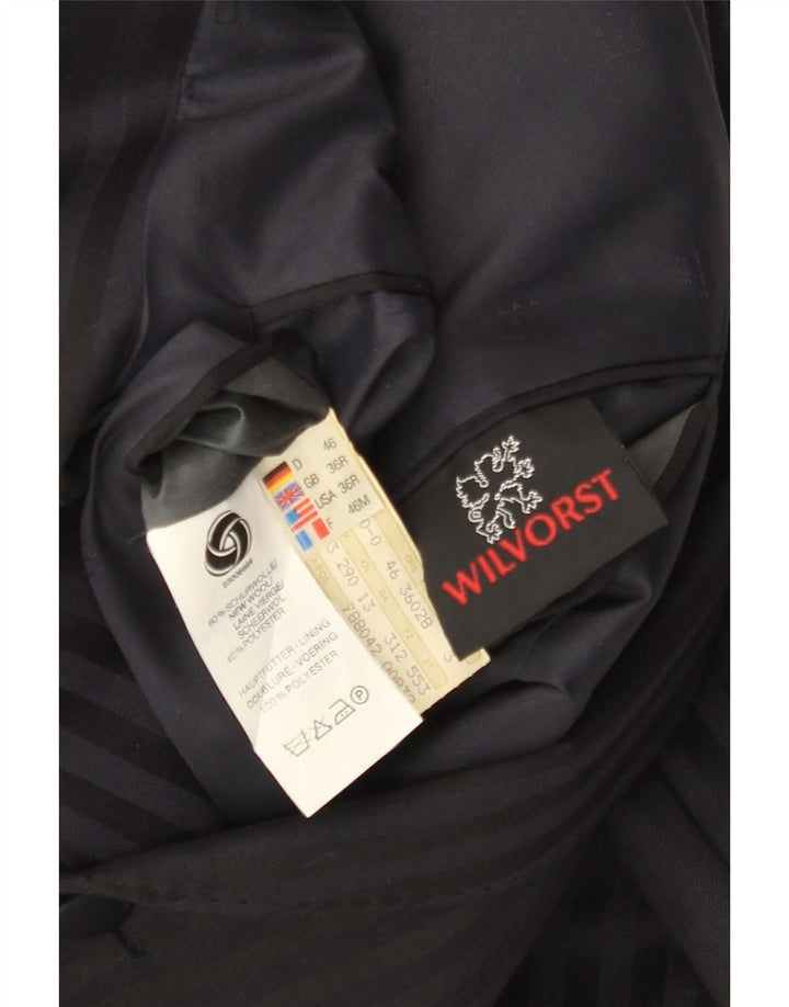 Jachetă pentru bărbați Wilvorst cu două piepturi, UK 36, cu dungi mici, albastru marin