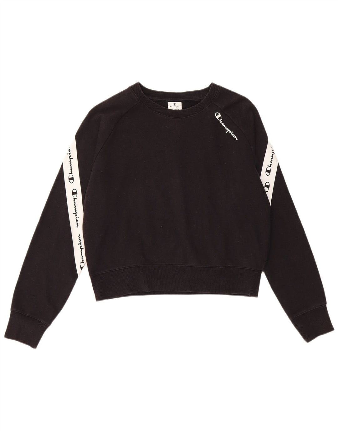 Pulover cu grafic pentru femei Champion UK 14 Medium Black Colorblock