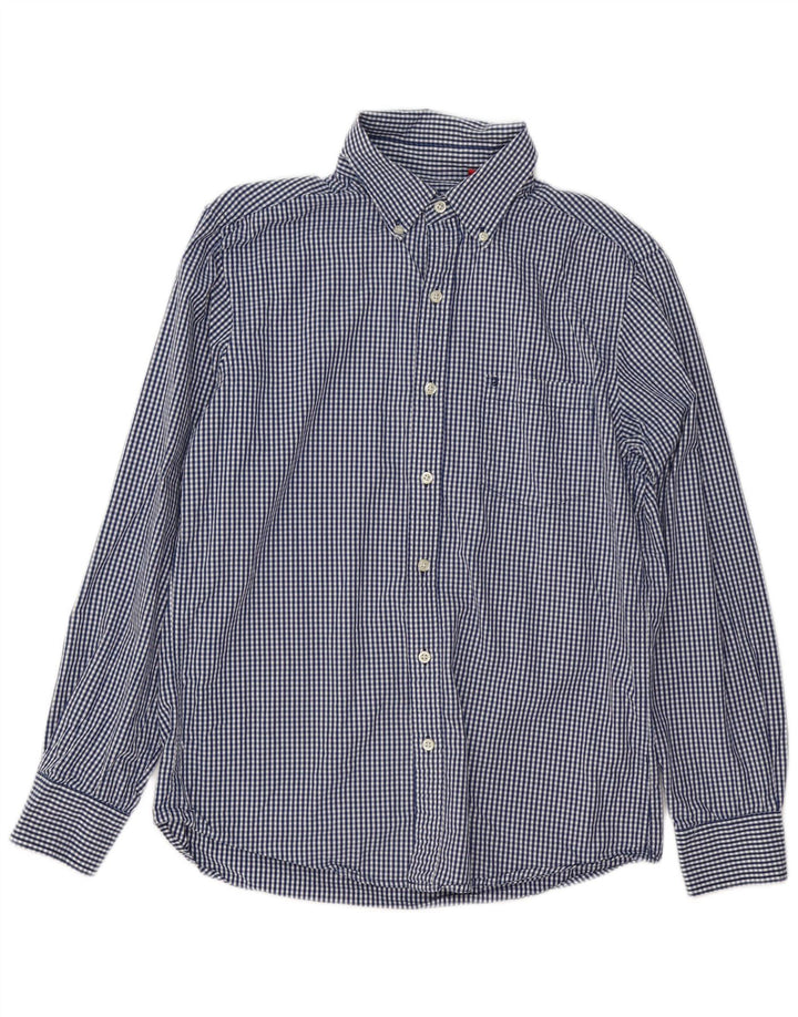 Cămașă Izod Coupe Ajustee Slim Fit, Bumbac Vichy Albastru Mediu