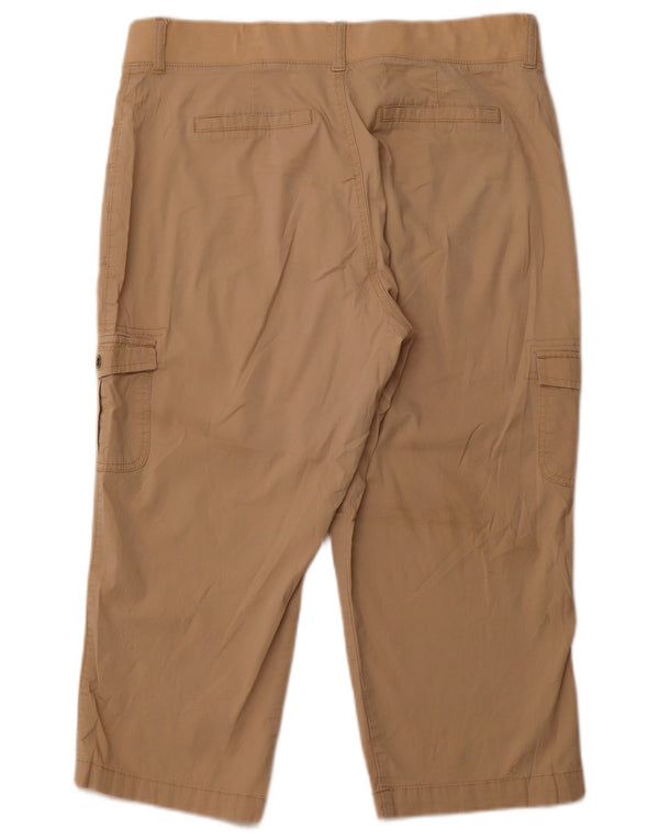 Pantaloni Capri cargo pentru femei LEE, cu croiala relaxată, US 16 2XL W36 L22, bej, bumbac