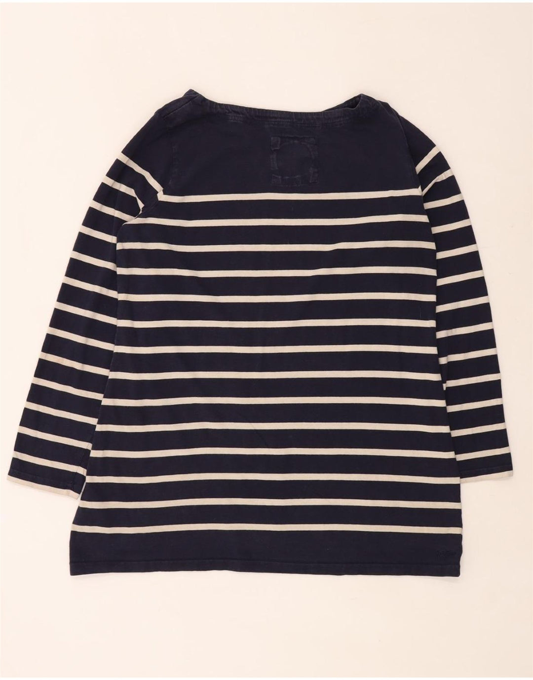 FAT FACE Top pentru femei cu mânecă lungă UK 18 XL, bumbac cu dungi bleumarin