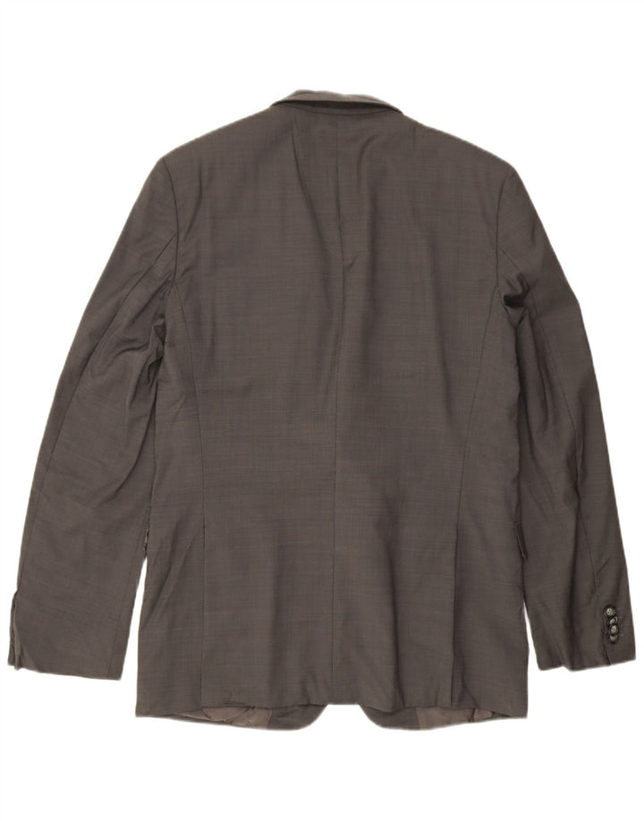 Jachetă pentru bărbați Hugo Boss pentru bărbați, cu 2 nasturi, lână gri UK 42 XL