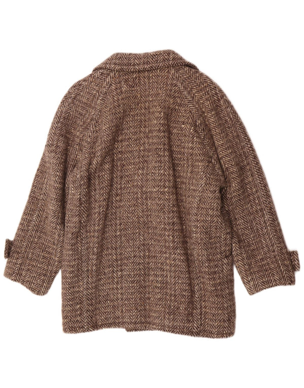 Manșon vintage pentru bărbați UK 36 Small Brown Herringbone