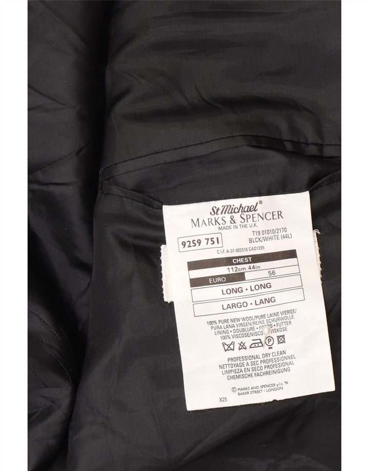Jachetă pentru bărbați Marks & Spencer, cu 2 nasturi, UK 44 XL, lână gri cu oase