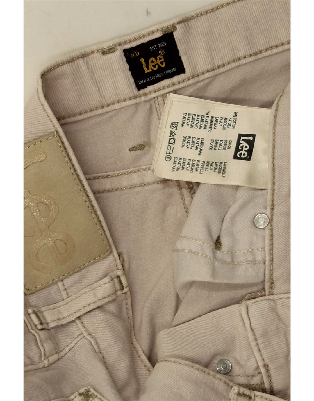 Pantaloni scurți din blugi pentru bărbați Lee W30, bumbac, bej mediu