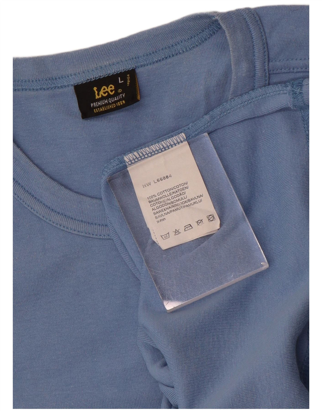 Tricou pentru femei Lee Top mare din bumbac albastru