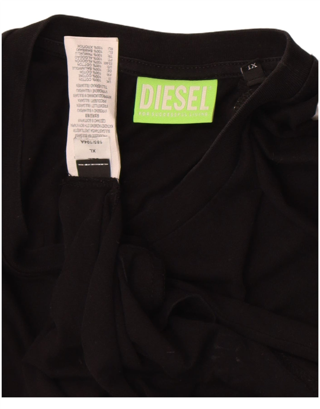 Tricou grafic pentru bărbați Diesel Top XL Bumbac negru