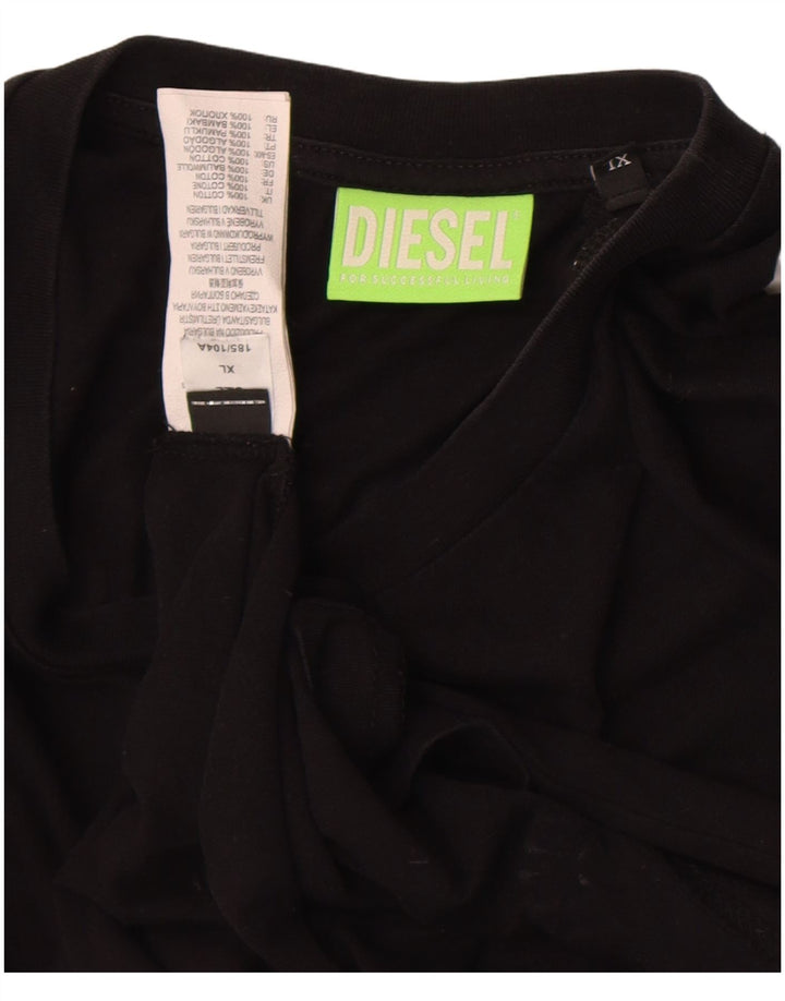 Tricou grafic pentru bărbați Diesel Top XL Bumbac negru