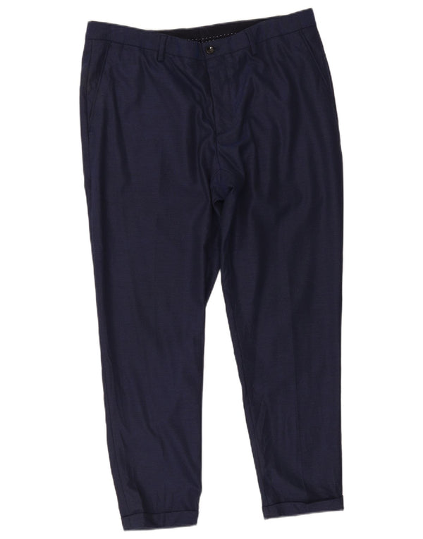Pantaloni chino slim pentru bărbați Zara EU 44 Large L34 L27 Bleumarin