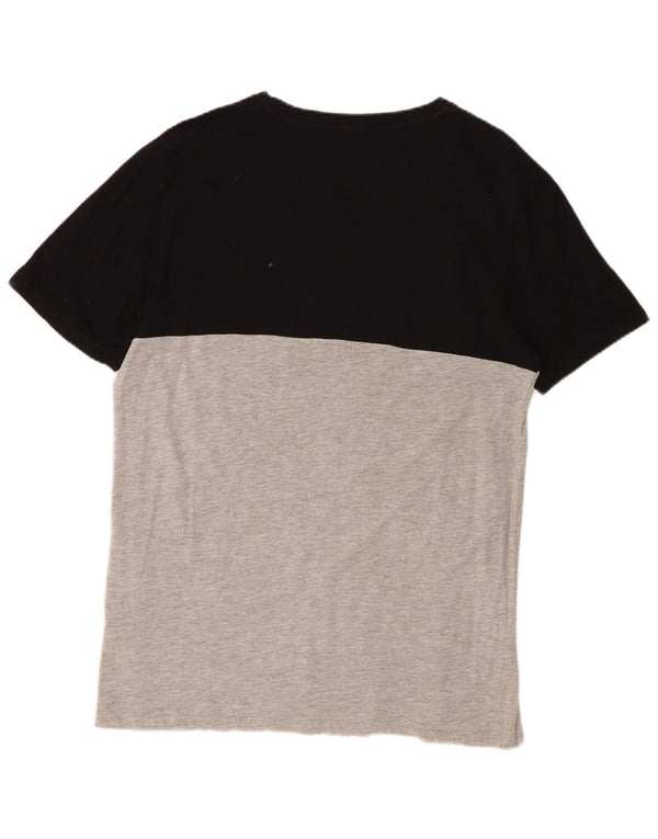 Tricou grafic pentru bărbați JACK & JONES Top XL, bumbac color-bloc negru