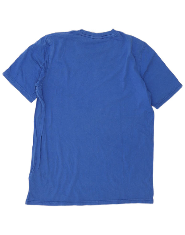 Tricou grafic pentru bărbați Adidas Top, bumbac albastru mediu