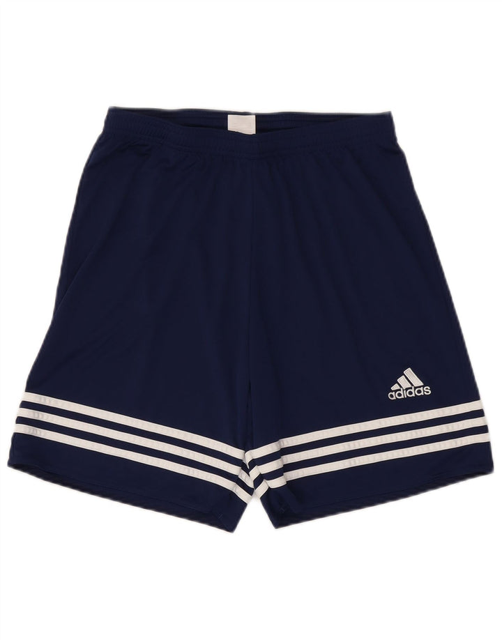 Pantaloni scurți sport pentru bărbați Adidas Climalite, poliester mediu bleumarin