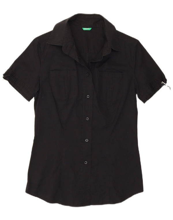 Cămașă cu mânecă scurtă pentru femei BENETTON UK 12 Medium Black