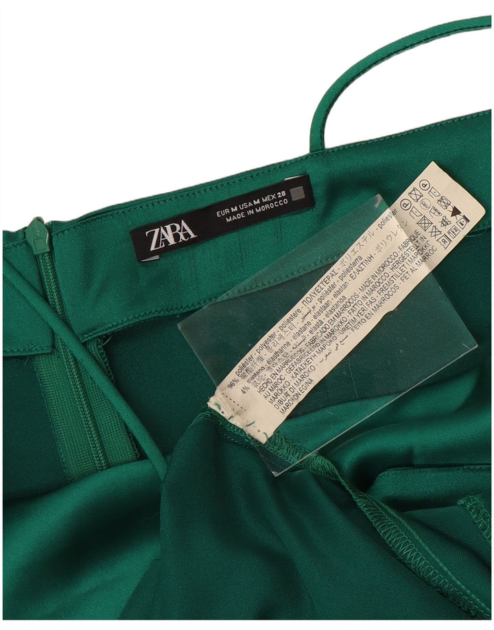 ZARA Womens Slip Dress UK 12 Medium Green Polyester