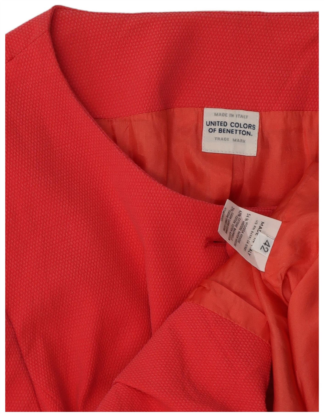 Jachetă pentru femei BENETTON, cu mâneci scurte, cu 5 nasturi, IT 42 Roz mediu