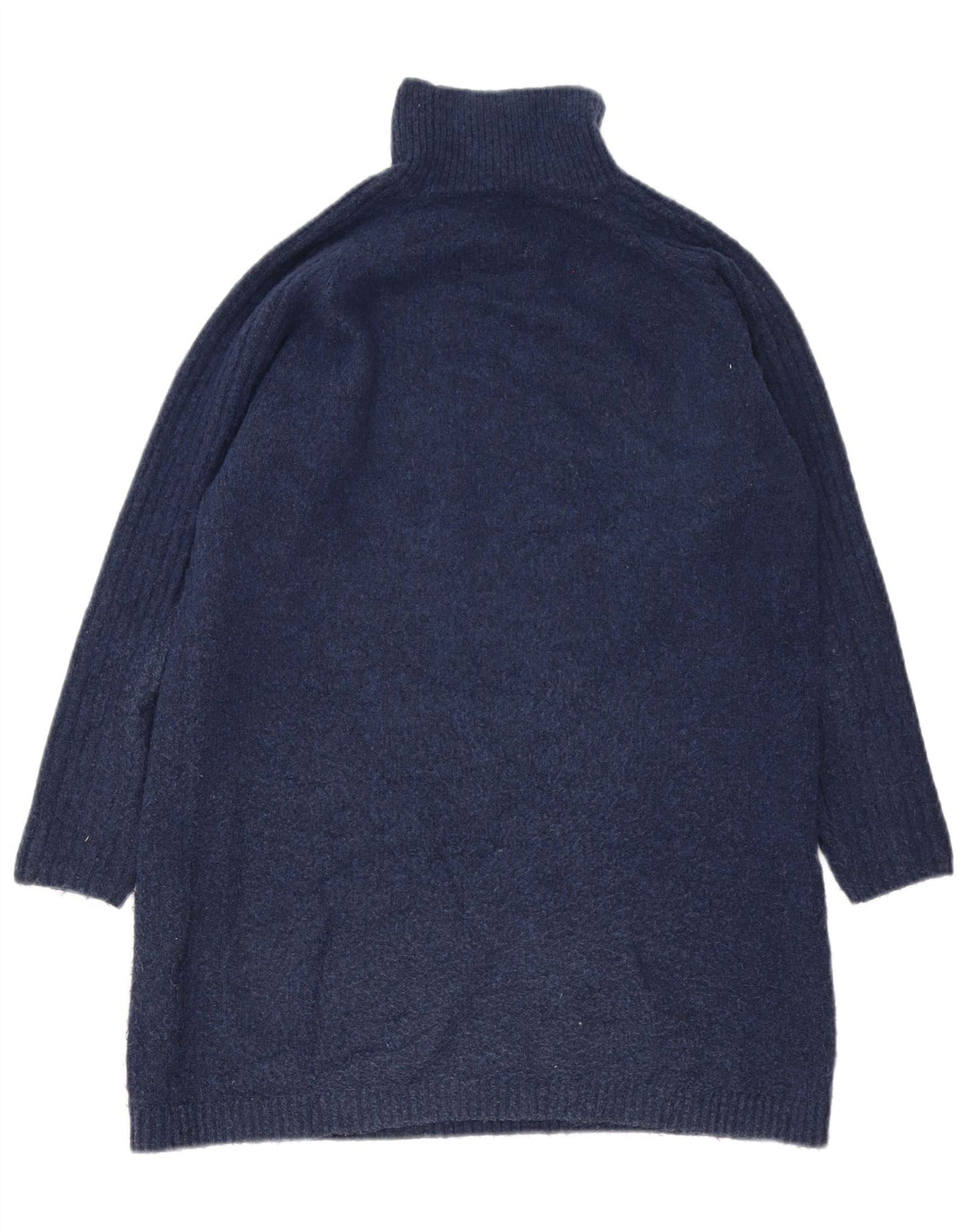Pulover pentru femei Marks & Spencer, cu paragate, cu gât rulat, UK 10 Mic bleumarin B