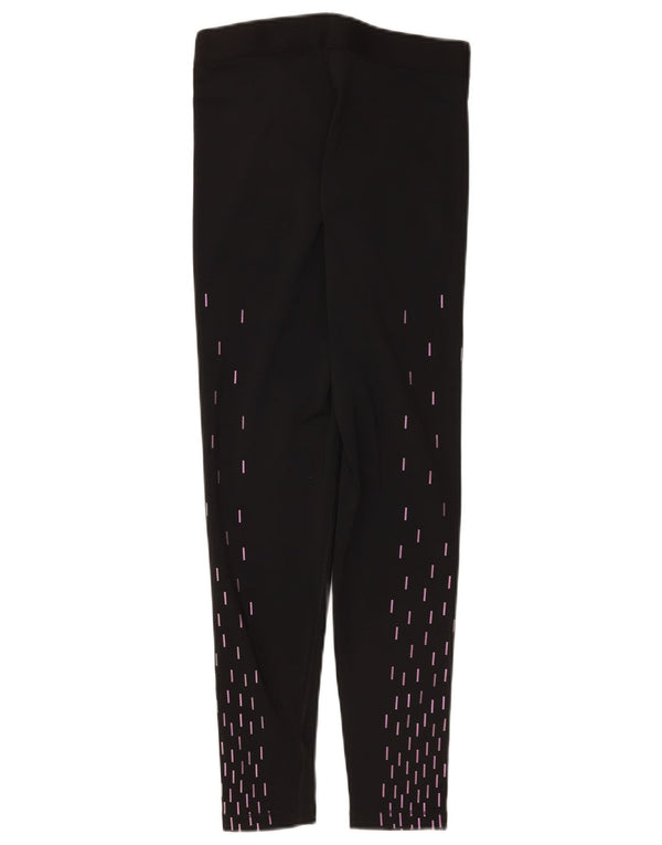 Leggings Nike Dri Fit Graphic pentru femei UK 12 Medium Black Geometric