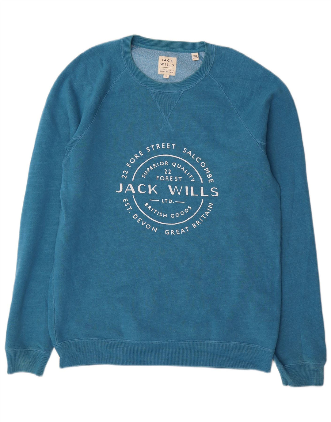 Pulover Jack Wills pentru bărbați cu grafică, bumbac albastru mediu