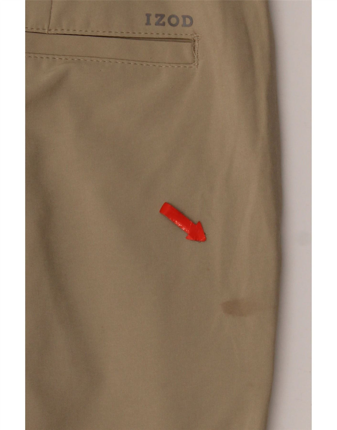 Pantaloni chino drepti pentru femei Izod L32 L30 poliester bej