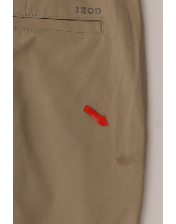 Pantaloni chino drepti pentru femei Izod L32 L30 poliester bej